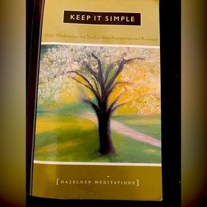 Book entitled “Keep It Simple” by Hazelden Meditations